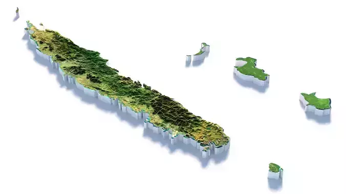 New Caledonia Terrain Country