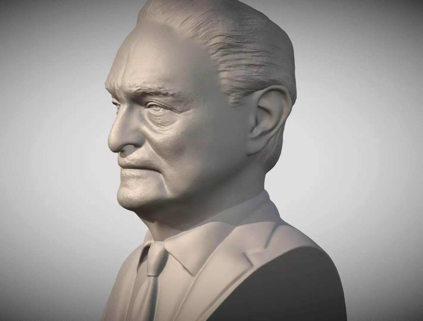 George Soros bust for 3D printing 3D print model_2