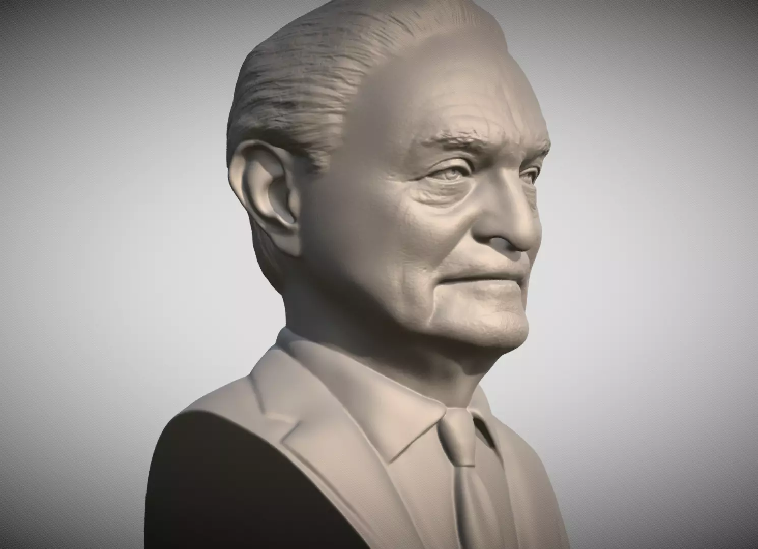 George Soros bust for 3D printing 3D print model_7