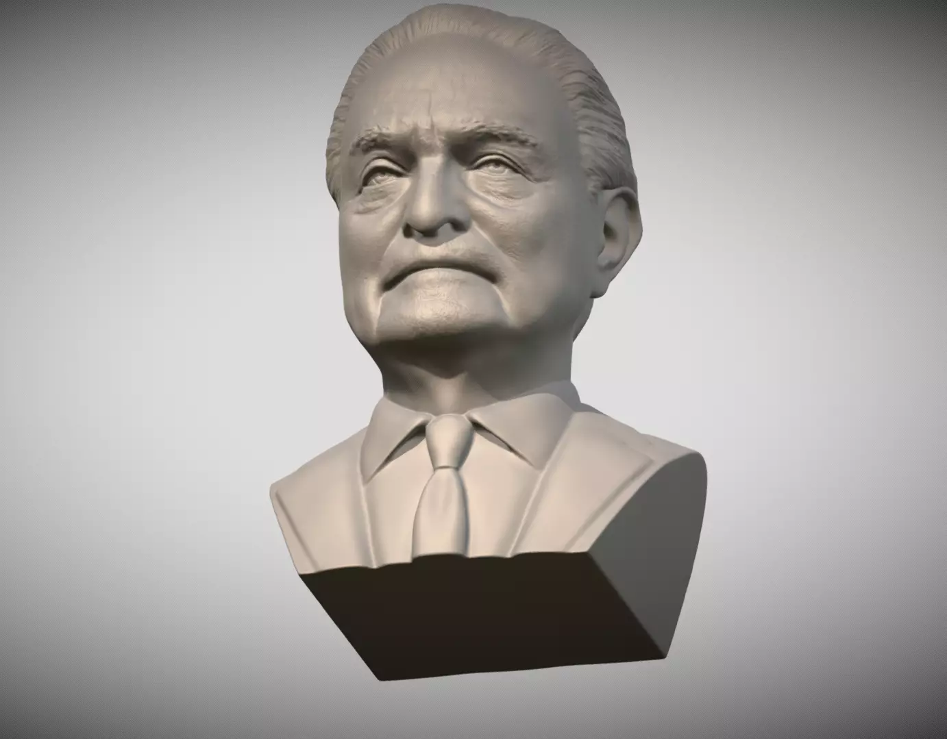 George Soros bust for 3D printing 3D print model_15
