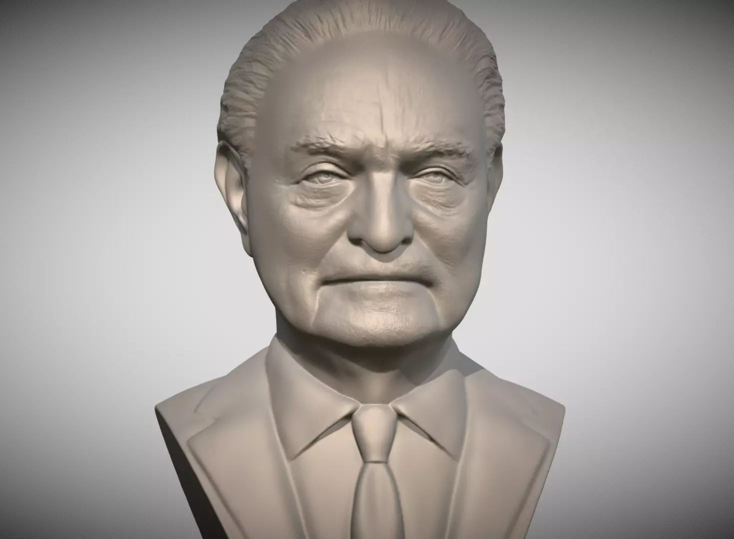 George Soros bust for 3D printing 3D print model_9
