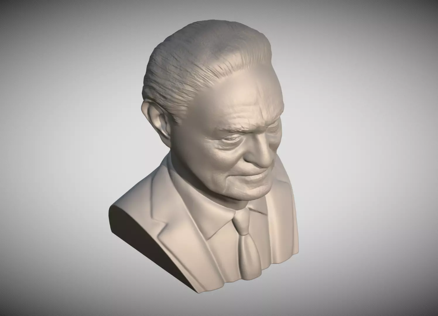 George Soros bust for 3D printing 3D print model_13