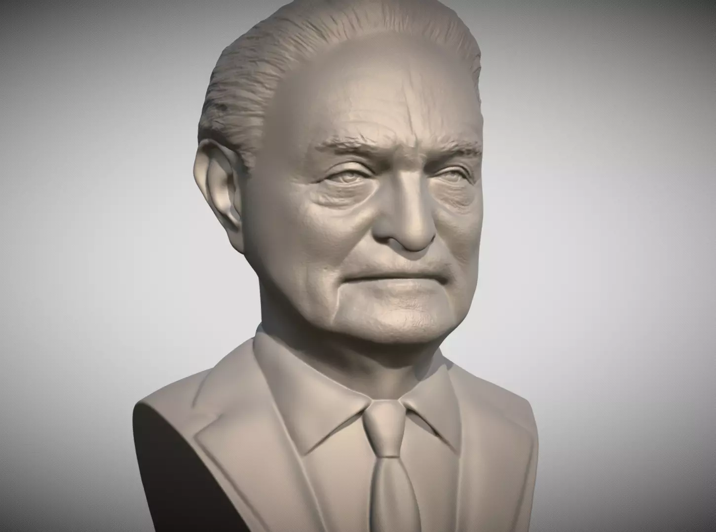 George Soros bust for 3D printing 3D print model_8