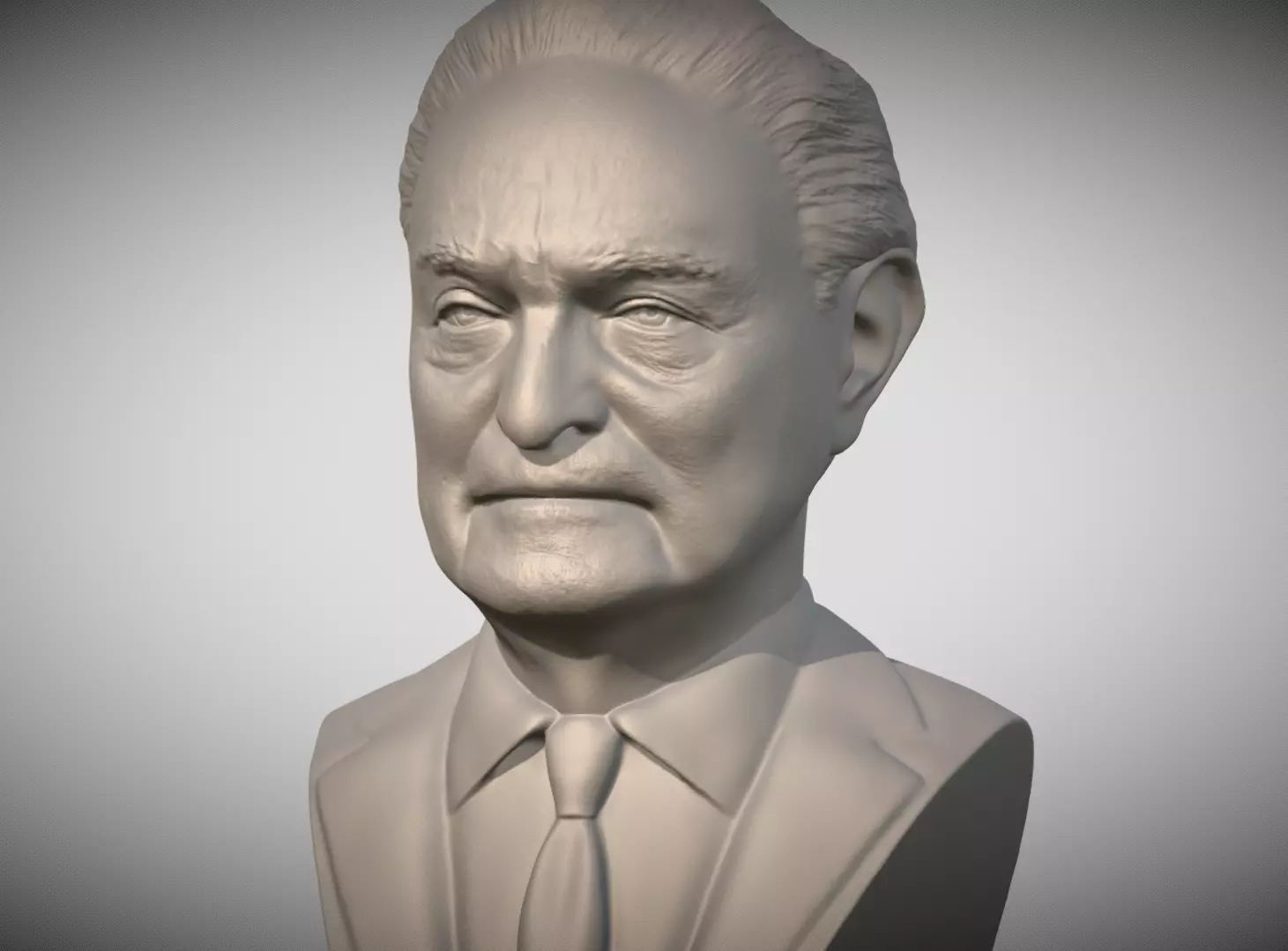 George Soros bust for 3D printing 3D print model_1