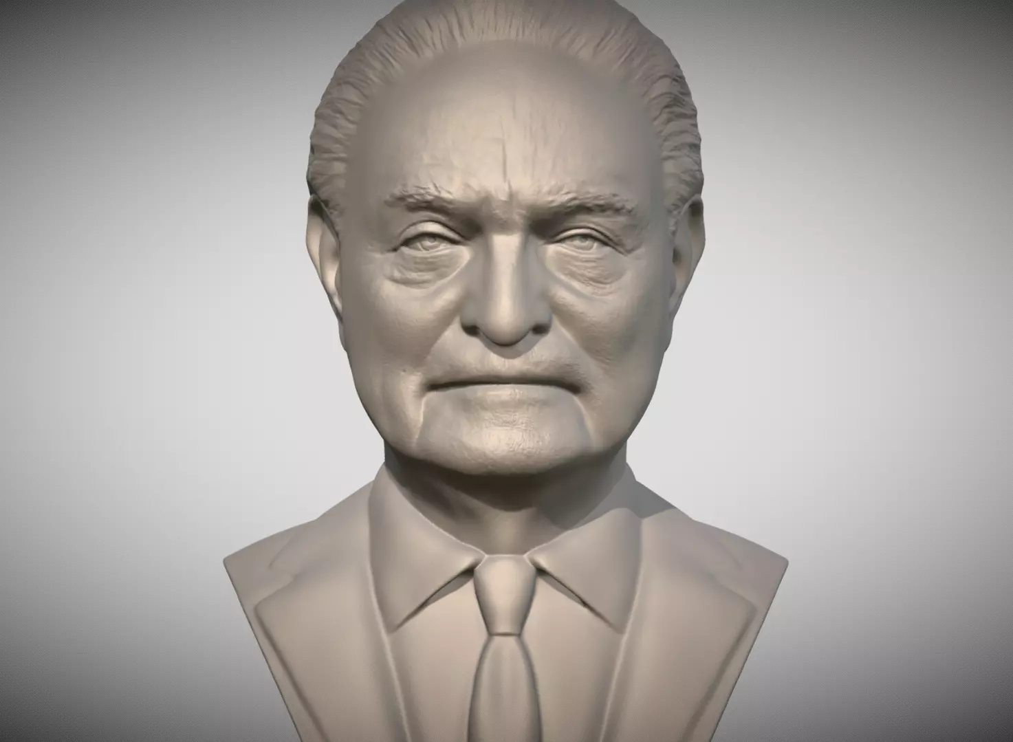 George Soros bust for 3D printing 3D print model_0