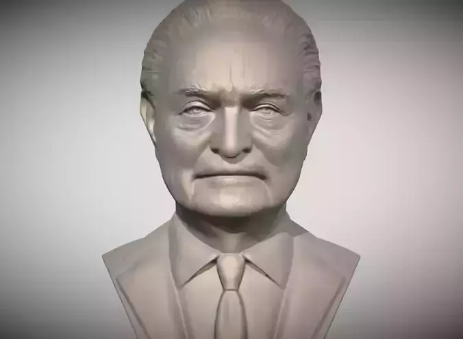 George Soros bust for 3D printing