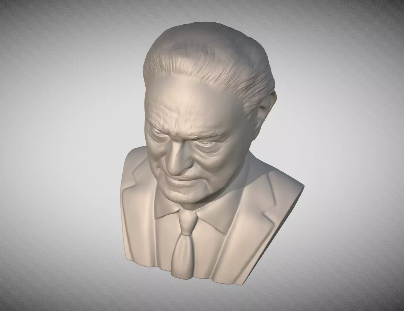 George Soros bust for 3D printing 3D print model_12