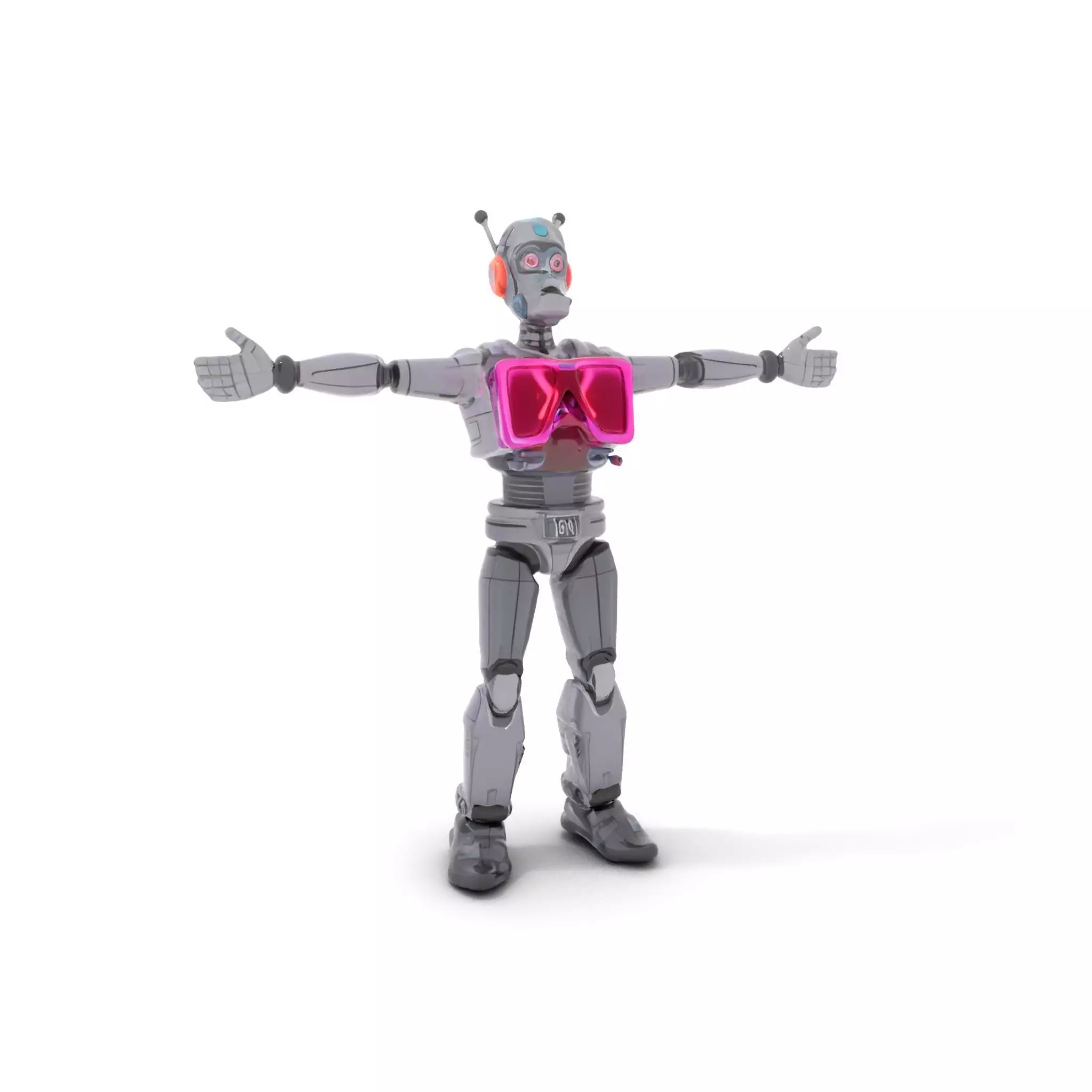 Futuristic Robot model pack Low-poly 3D model_0