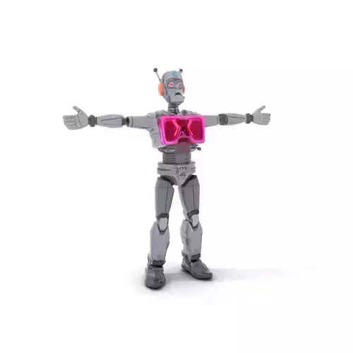 Futuristic Robot model pack Low-poly 3D model