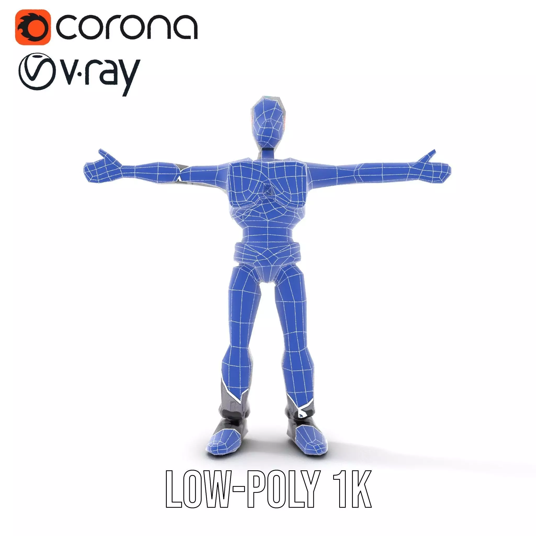 Futuristic Robot model pack Low-poly 3D model_23