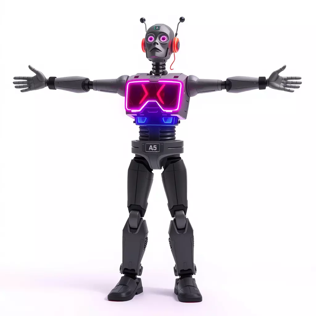 Futuristic Robot model pack Low-poly 3D model_3