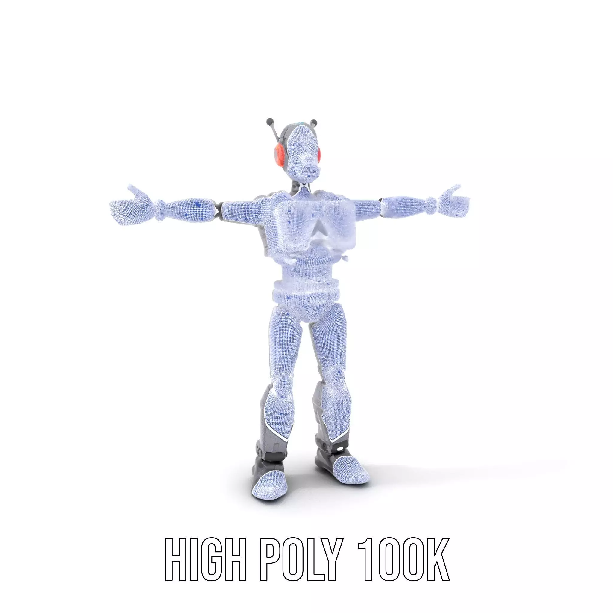 Futuristic Robot model pack Low-poly 3D model_5