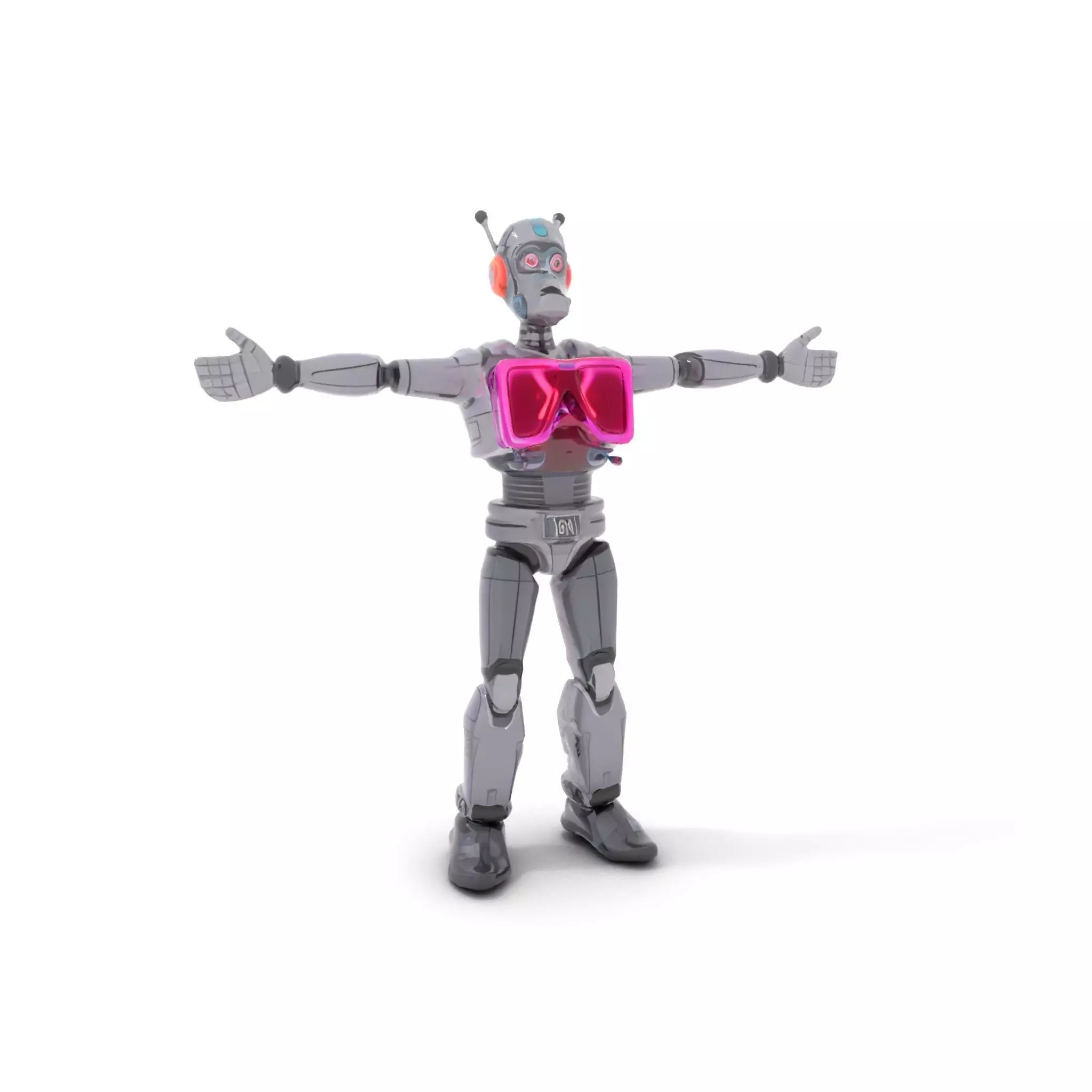 Futuristic Robot model pack Low-poly 3D model_10