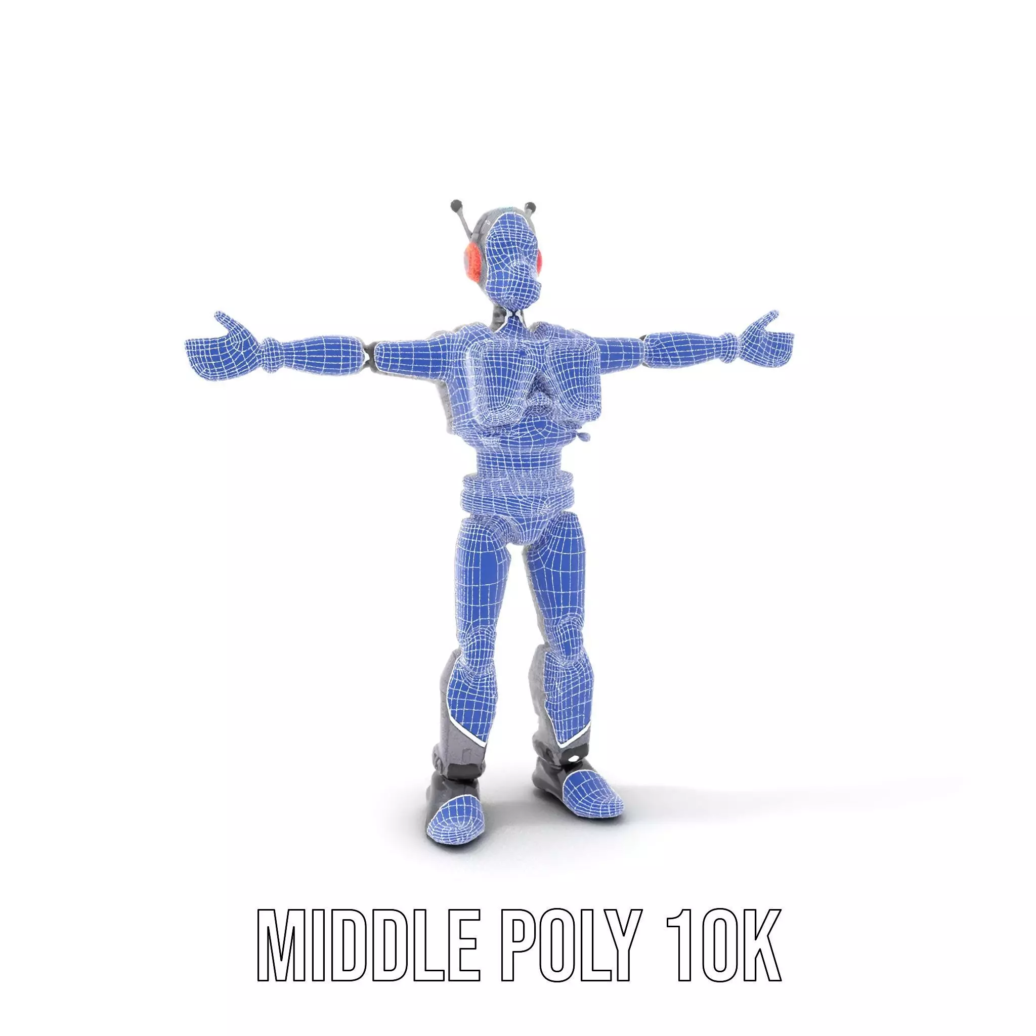 Futuristic Robot model pack Low-poly 3D model_22