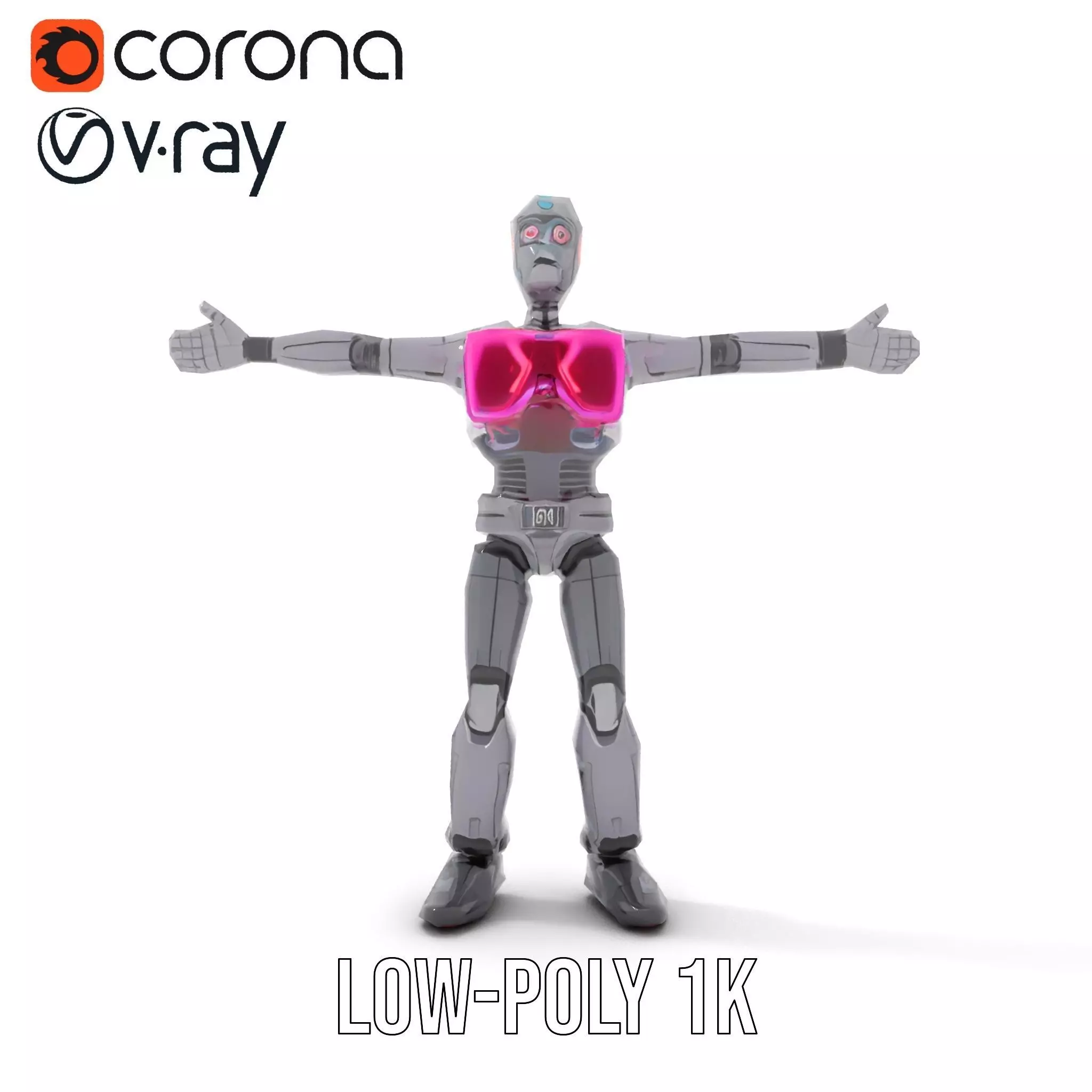 Futuristic Robot model pack Low-poly 3D model_20