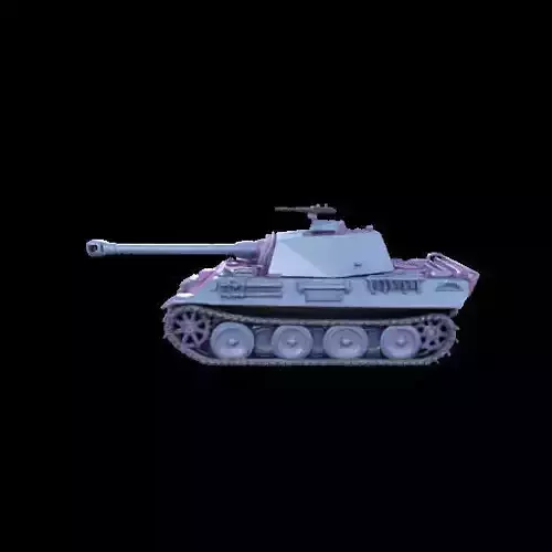 1958German Panther Tank 3D Model