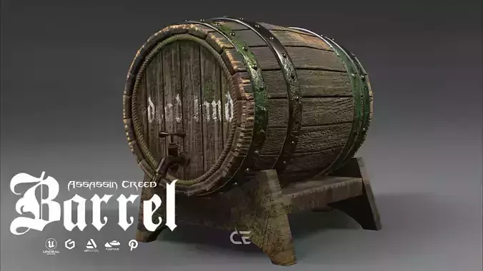 BARREL 3D GAME READY 