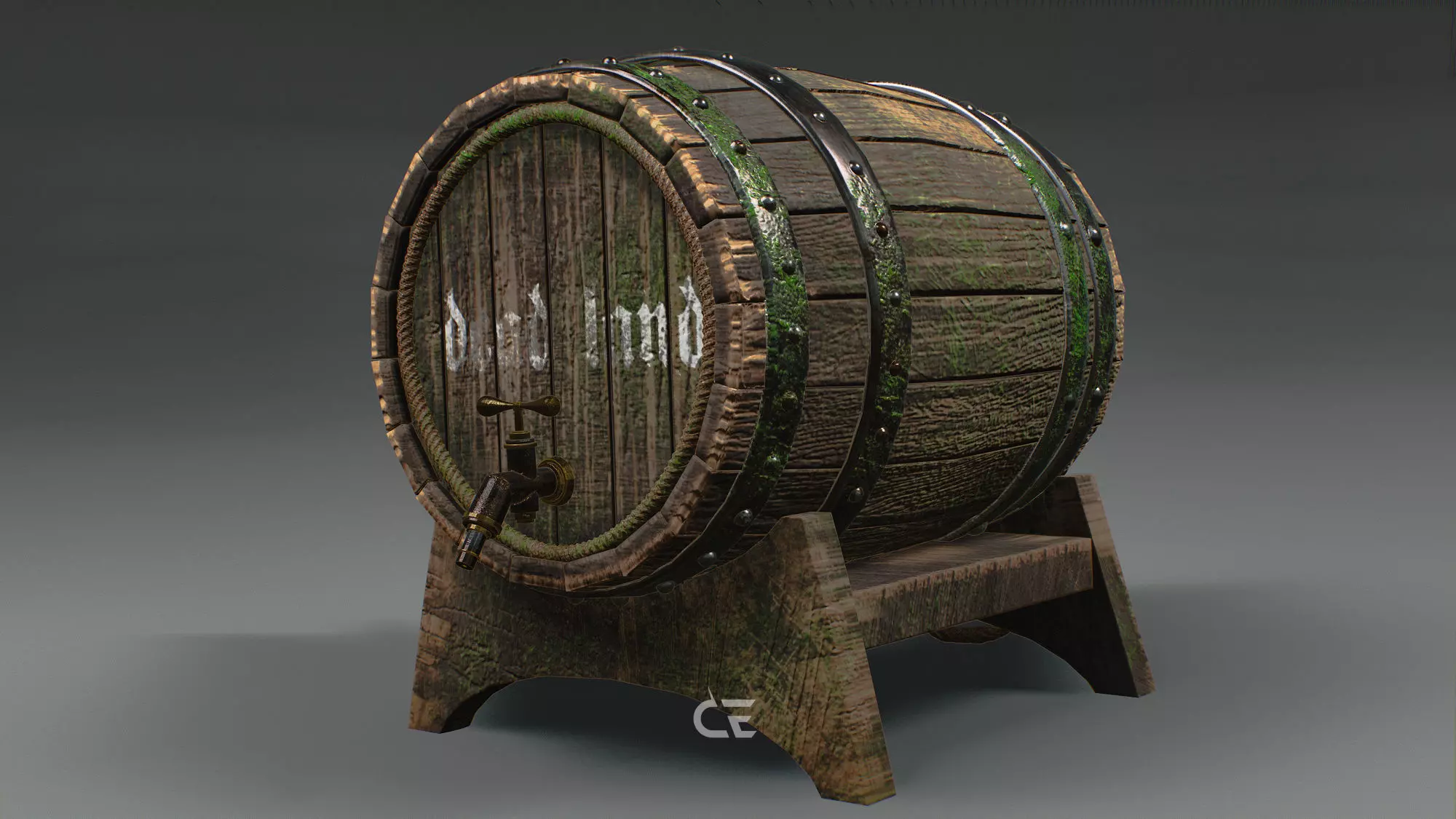 BARREL 3D GAME READY Low-poly 3D model_4