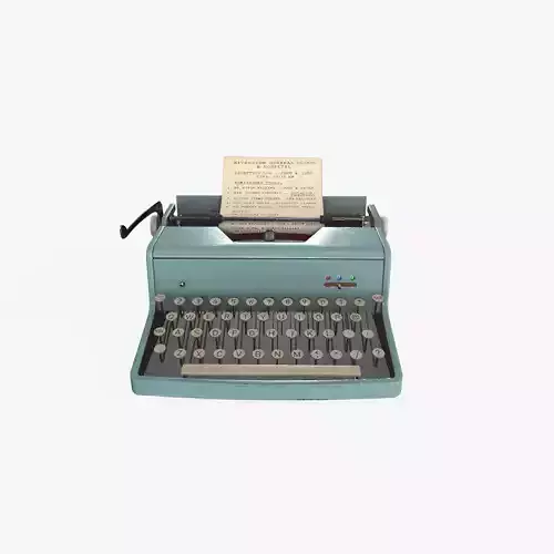 Typewriter Low-poly 3D model