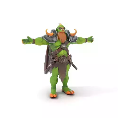 Green Warrior Character model pack Low-poly 3D model