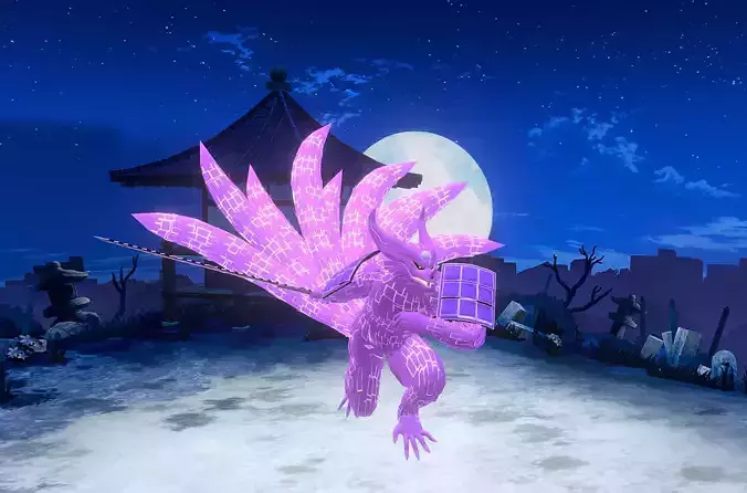 KURAMA and Sasuke SUSANNO FUSSION run fbx 3D model
