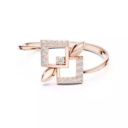 Square Shape Round Diamond Engagement Wedding Ring 3DM STL Video