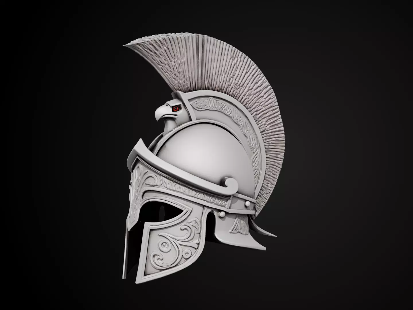 Stylized Gladiator Helmet - Eagle Crest 3D print model_10