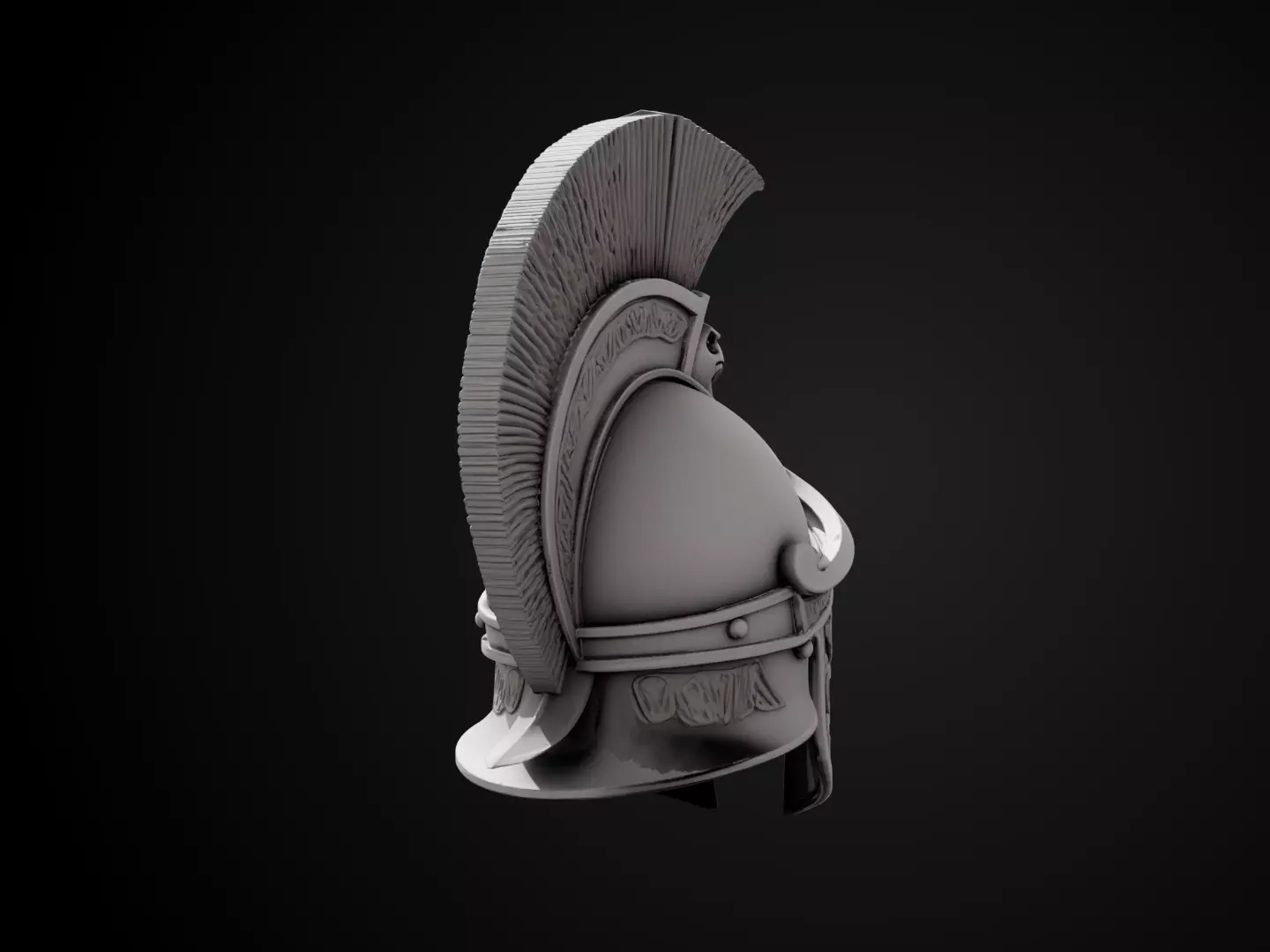 Stylized Gladiator Helmet - Eagle Crest 3D print model_5