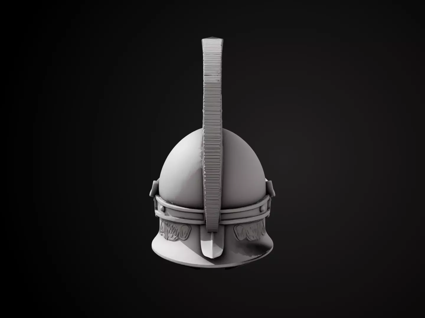 Stylized Gladiator Helmet - Eagle Crest 3D print model_6