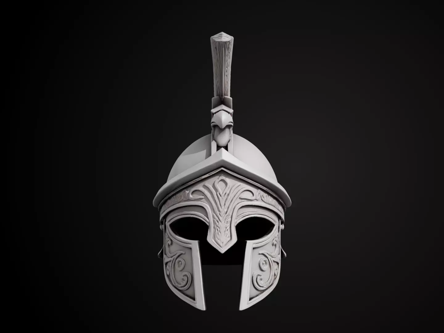 Stylized Gladiator Helmet - Eagle Crest 3D print model_12