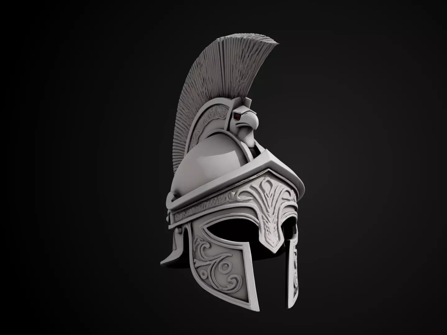 Stylized Gladiator Helmet - Eagle Crest 3D print model_1