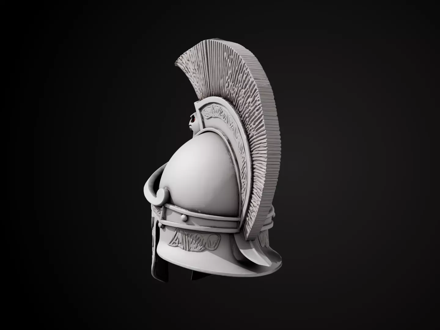 Stylized Gladiator Helmet - Eagle Crest 3D print model_7