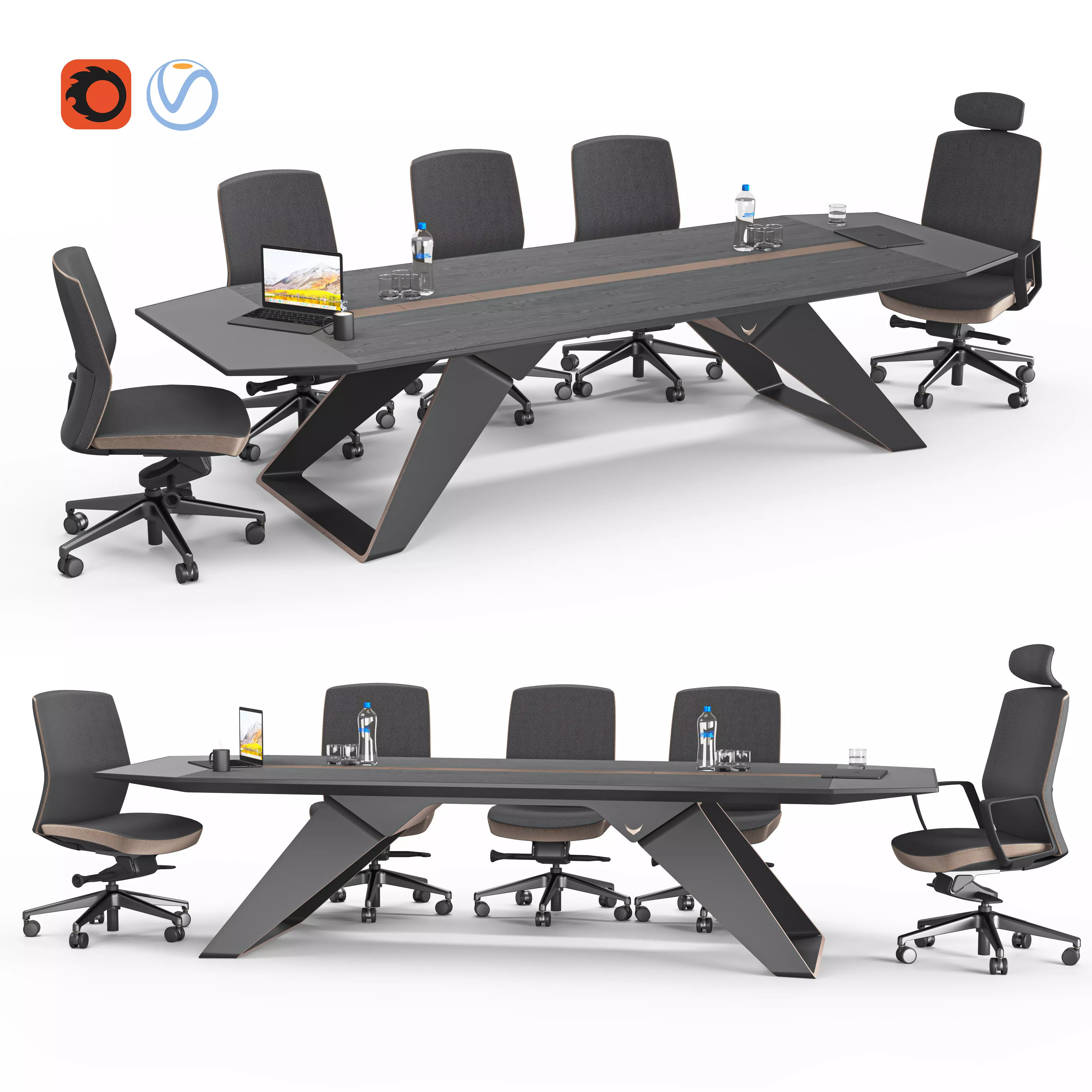 Hiworc Guillotine Meeting Table 2 3D model