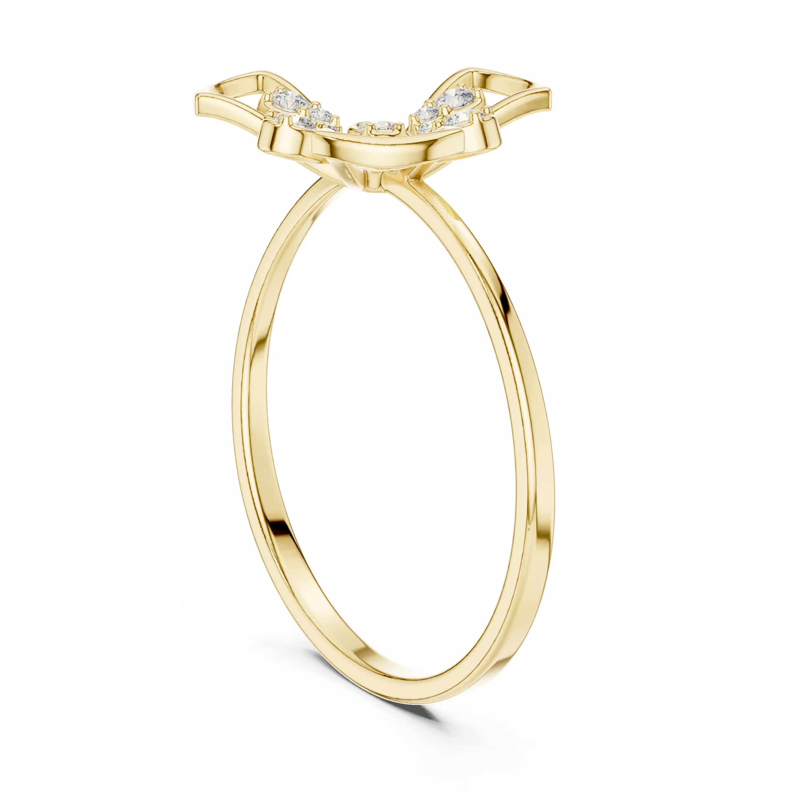 Round Cut Diamond Engagement Wedding Ring 3DM STL Video 3D print model_6