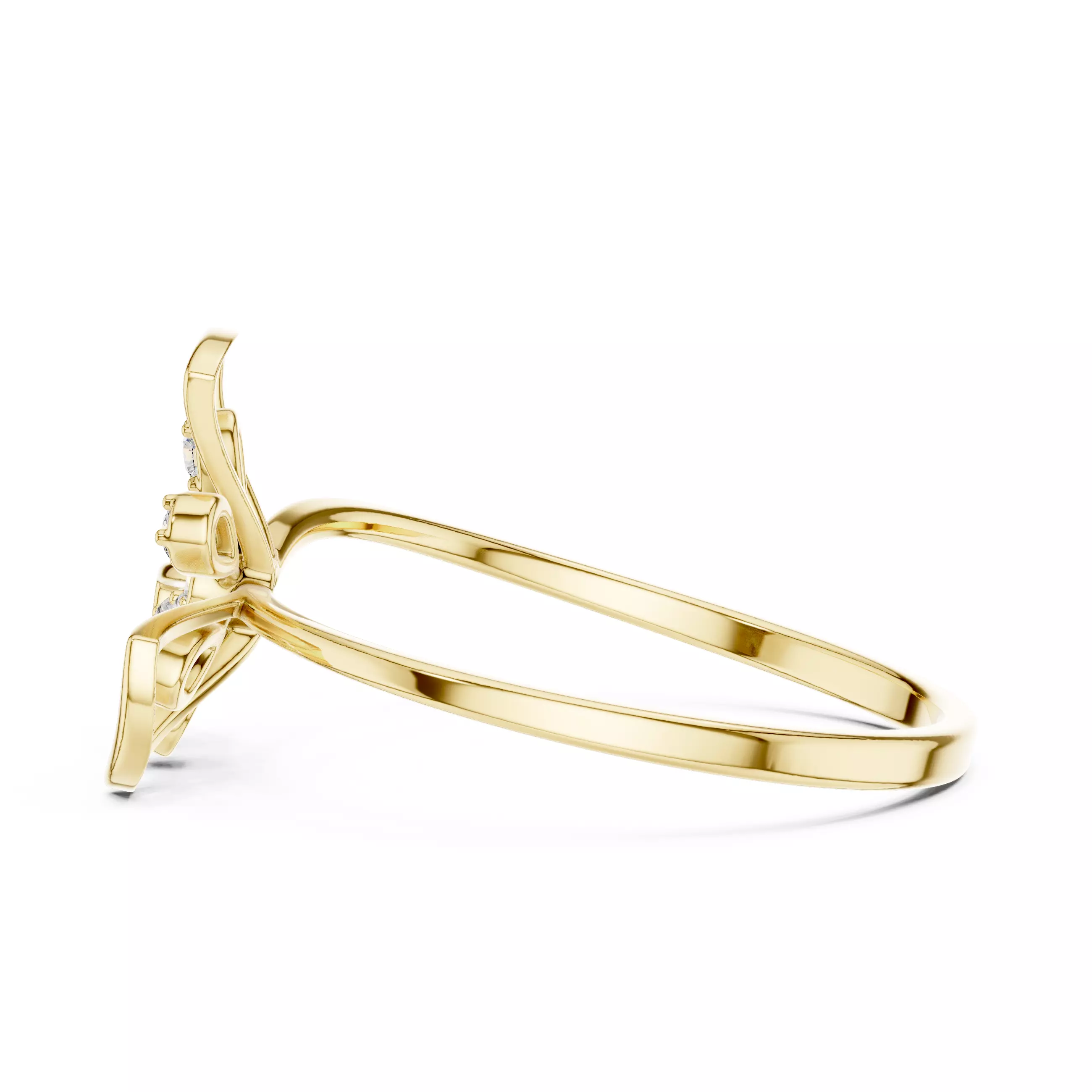 Round Cut Diamond Engagement Wedding Ring 3DM STL Video 3D print model_8