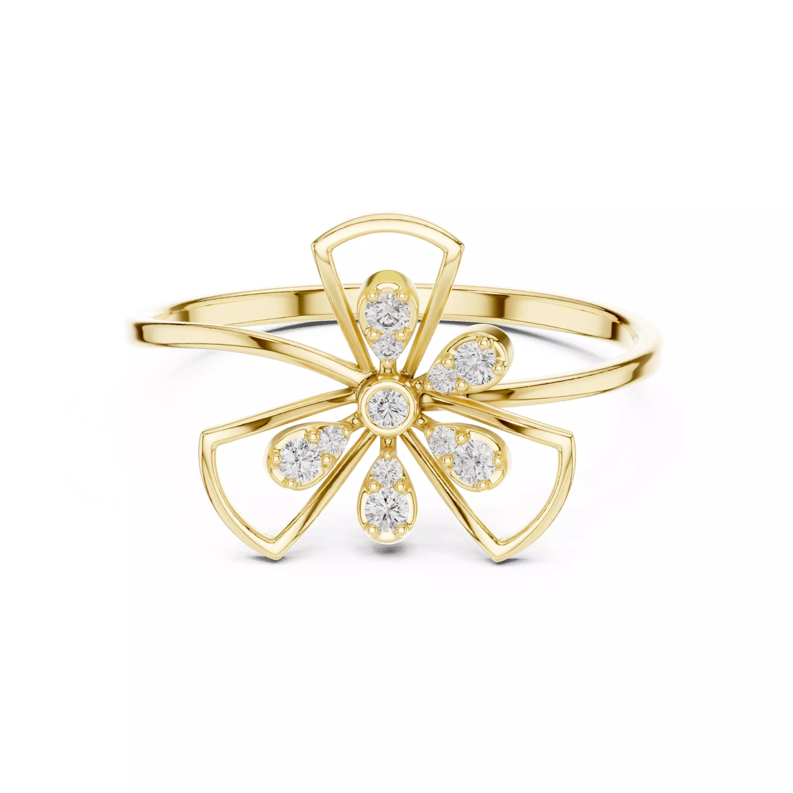 Round Cut Diamond Engagement Wedding Ring 3DM STL Video 3D print model_1