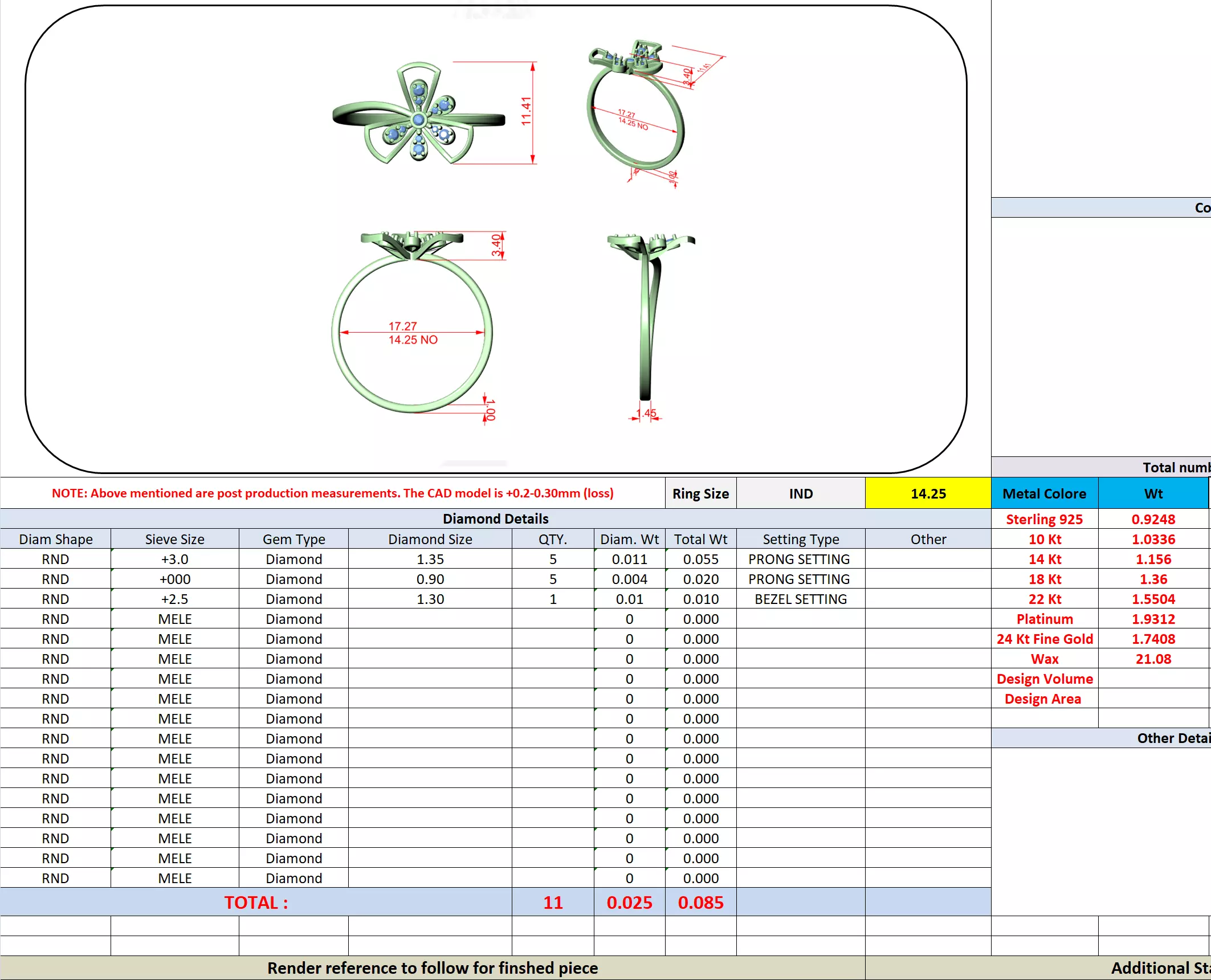 Round Cut Diamond Engagement Wedding Ring 3DM STL Video 3D print model_13