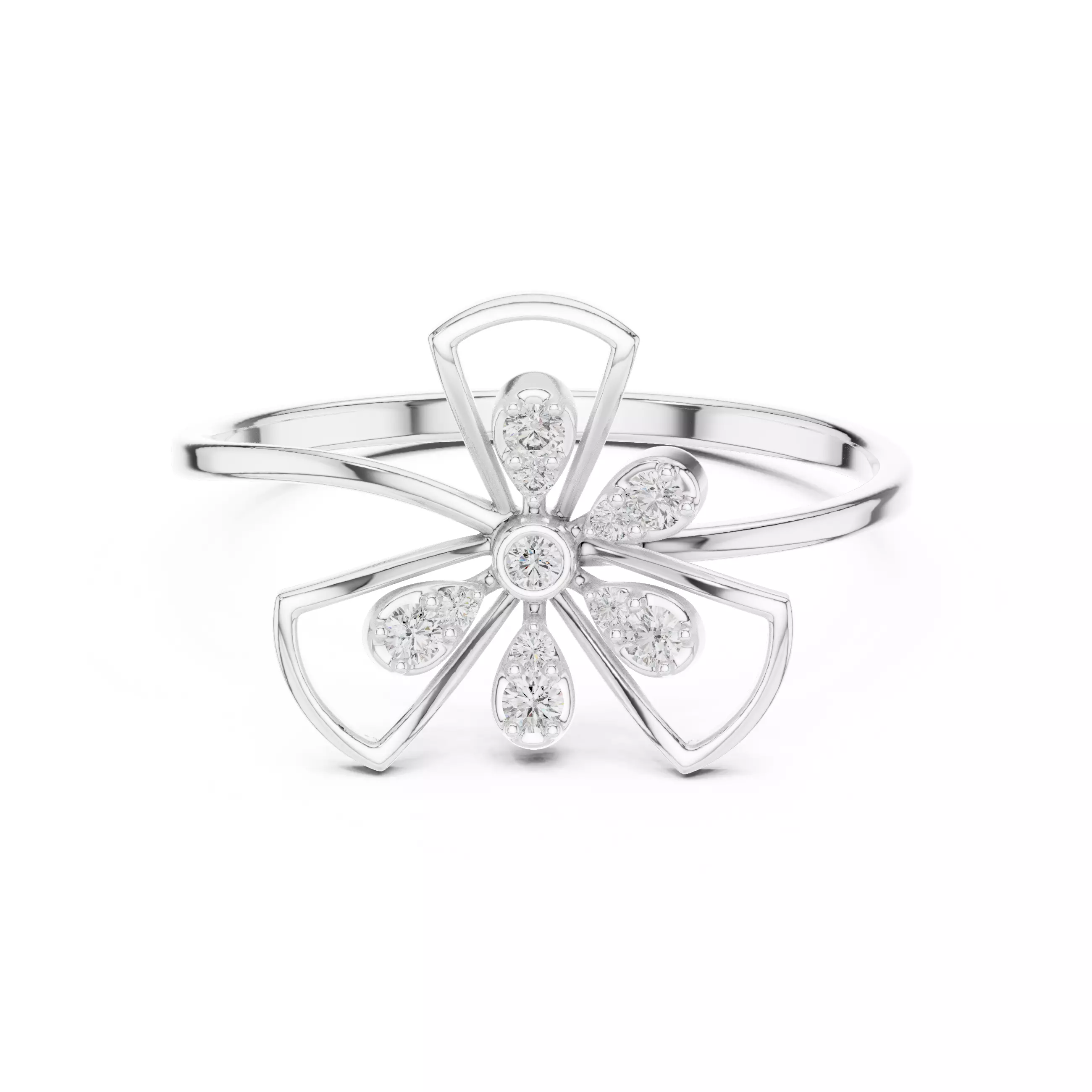 Round Cut Diamond Engagement Wedding Ring 3DM STL Video 3D print model_2