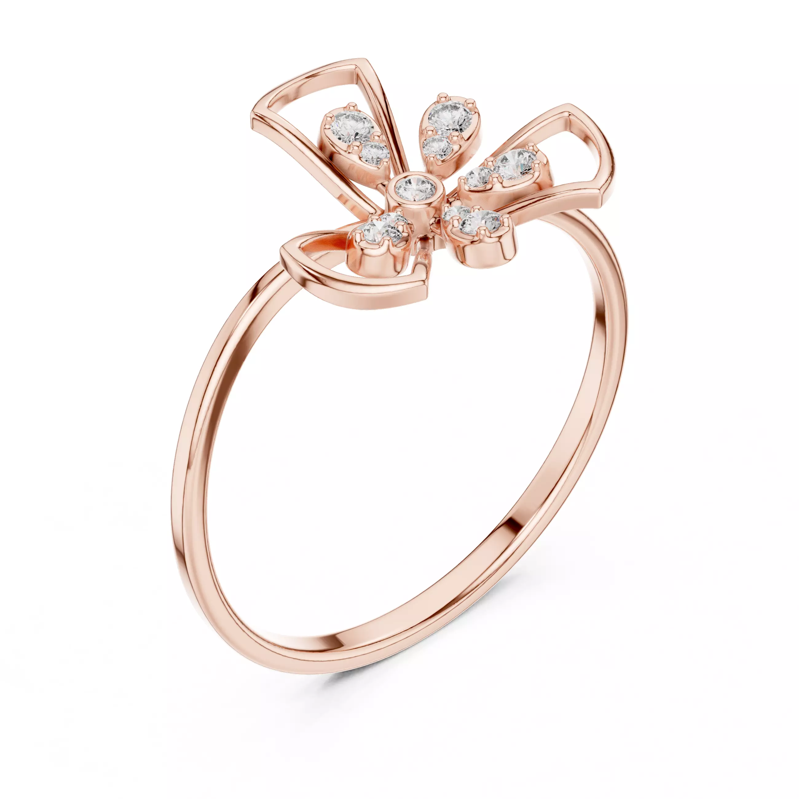 Round Cut Diamond Engagement Wedding Ring 3DM STL Video 3D print model_4