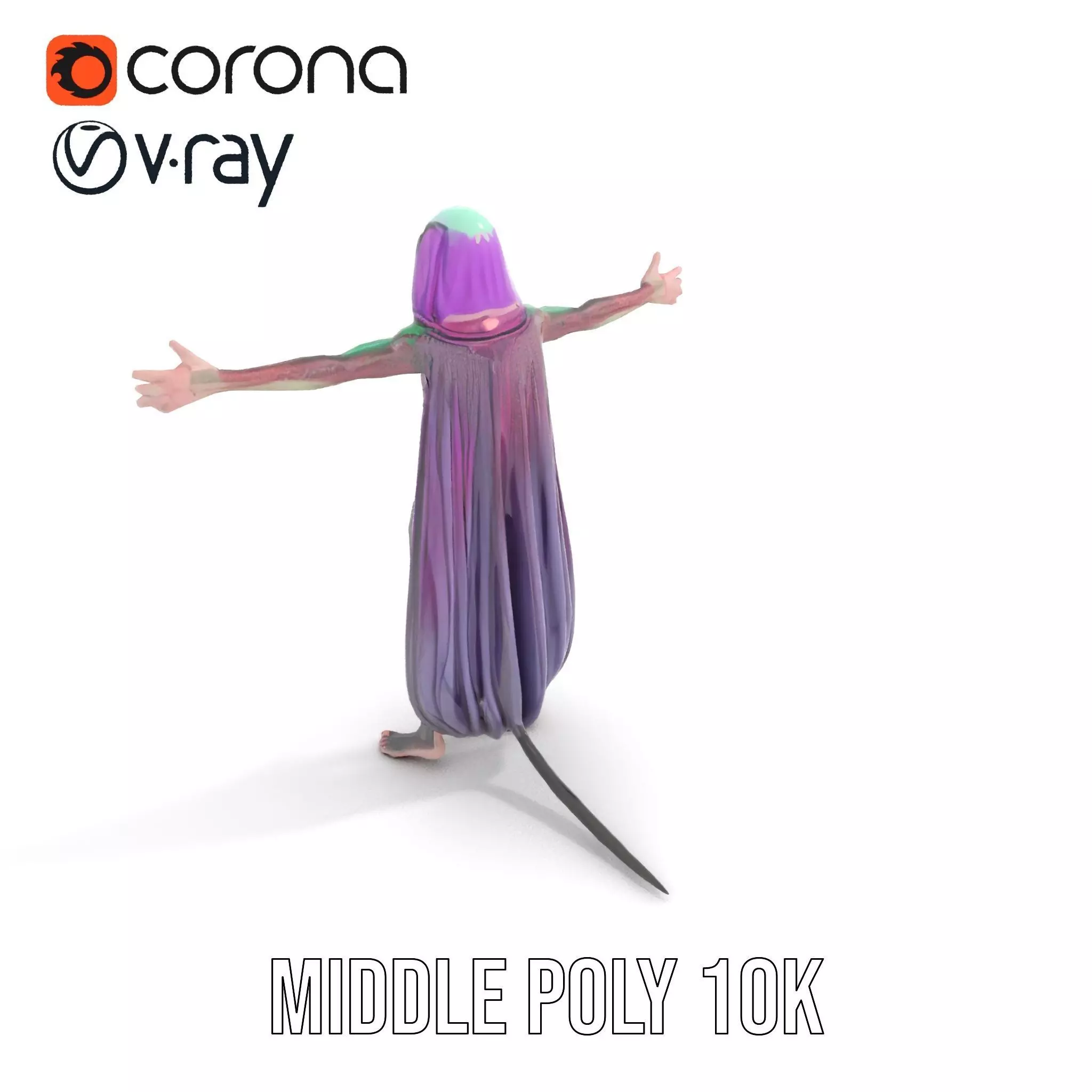 Alien Majestic Cloak model pack Low-poly 3D model_7