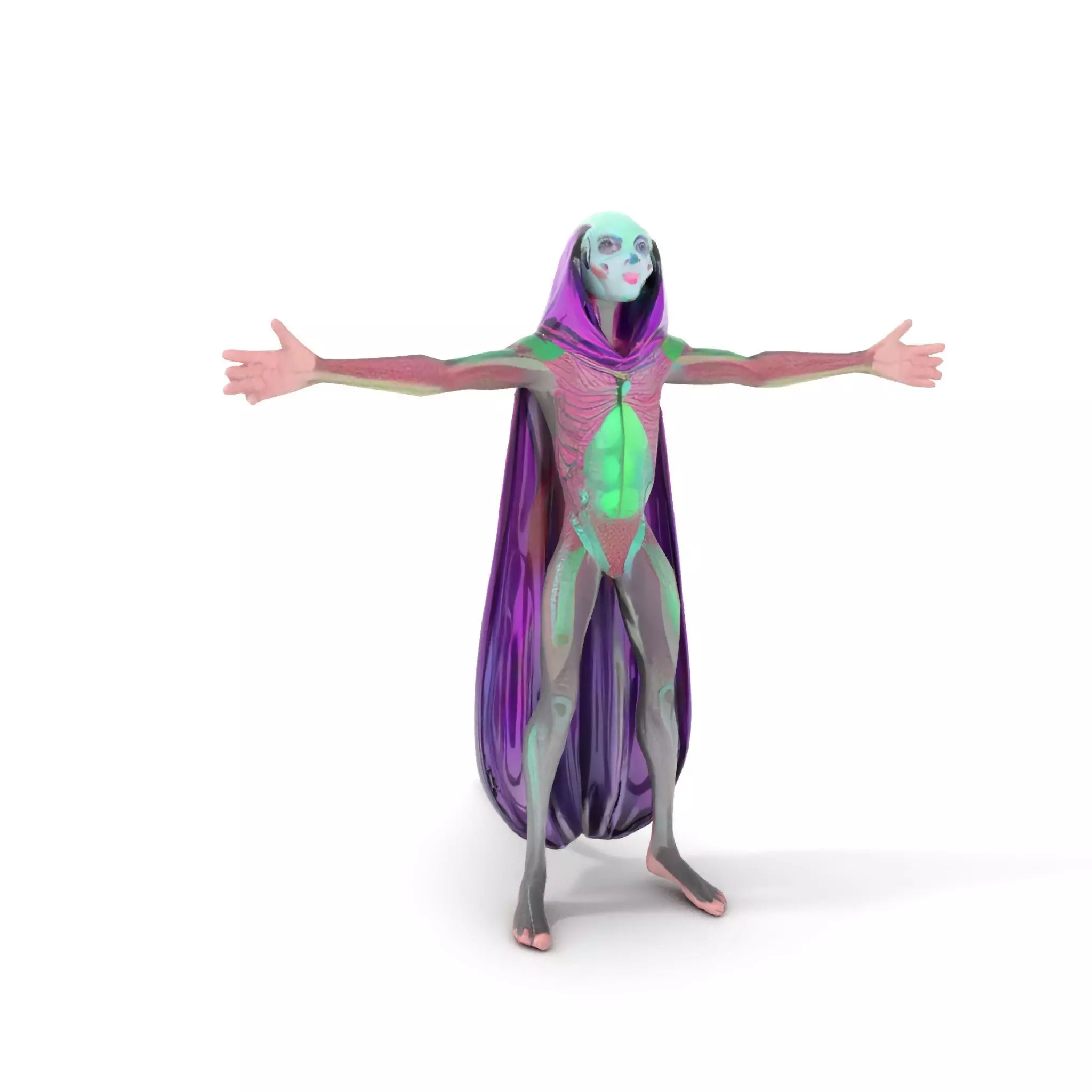 Alien Majestic Cloak model pack Low-poly 3D model_10