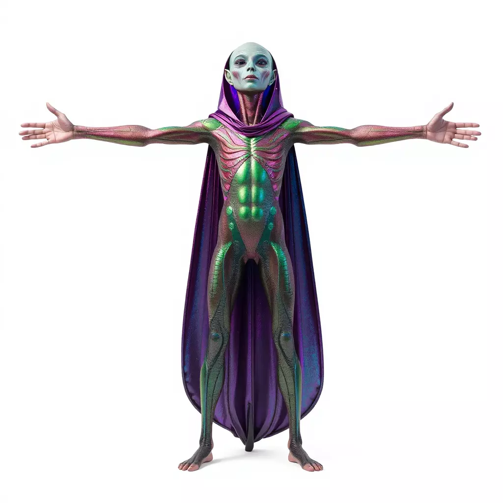 Alien Majestic Cloak model pack Low-poly 3D model_3