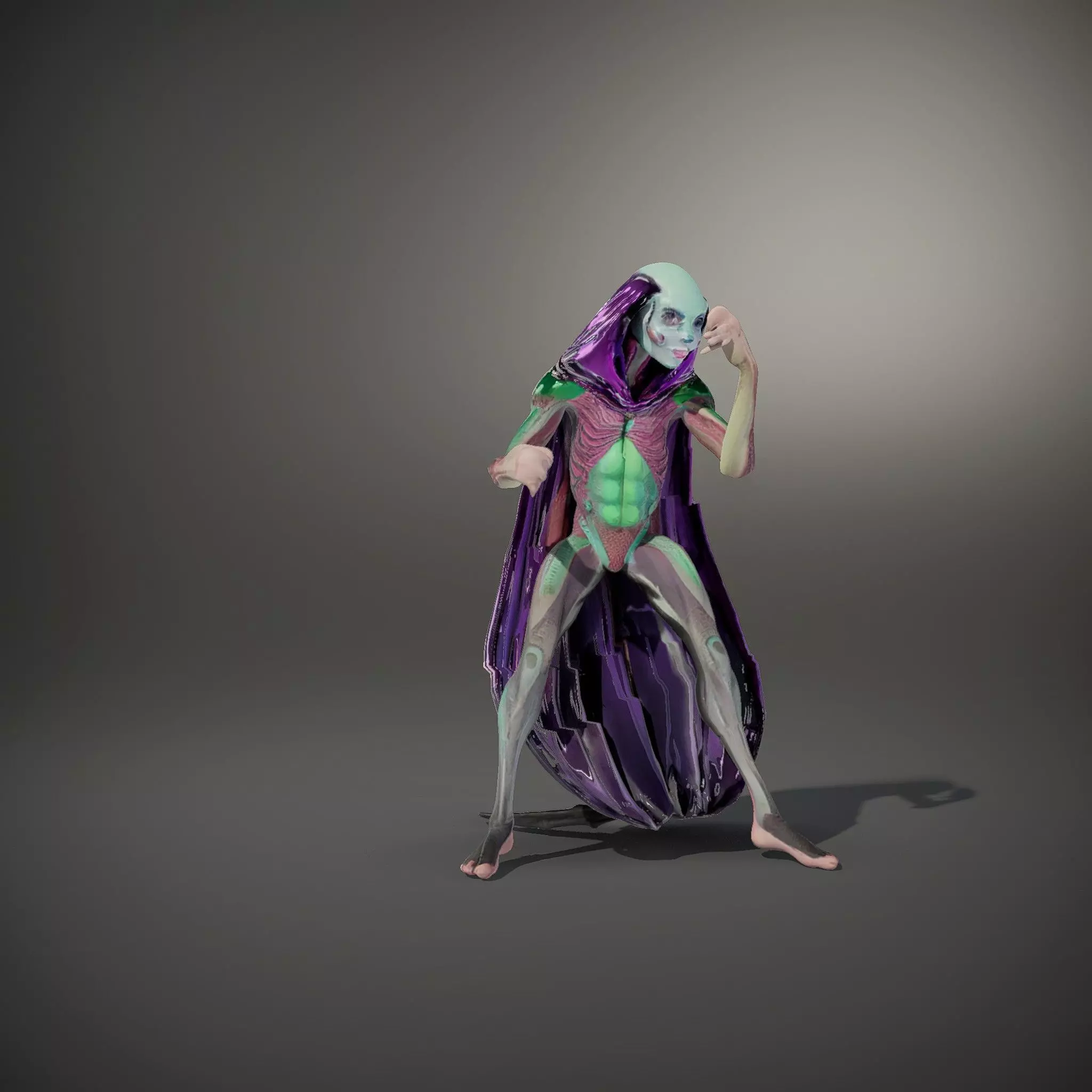 Alien Majestic Cloak model pack Low-poly 3D model_34