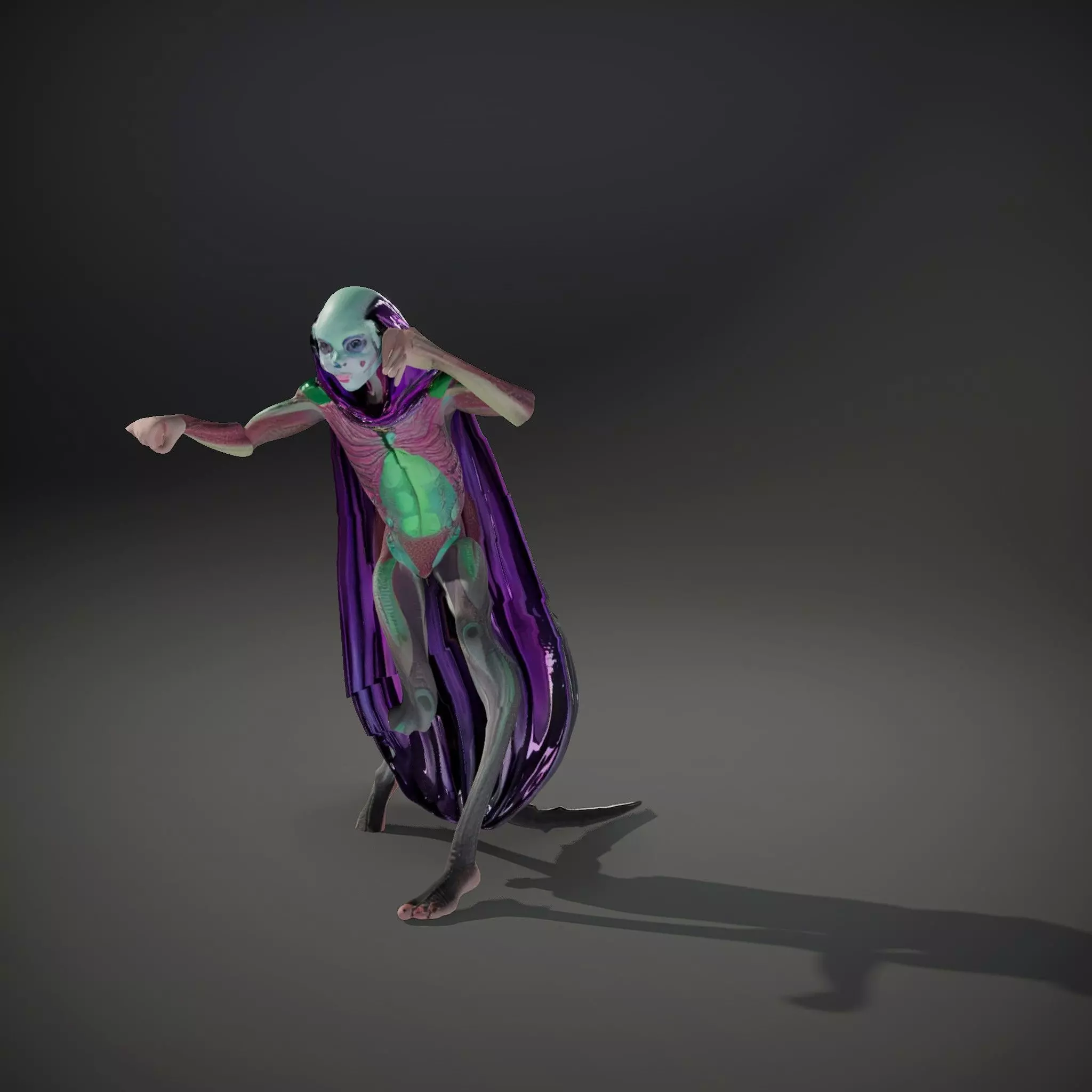 Alien Majestic Cloak model pack Low-poly 3D model_35