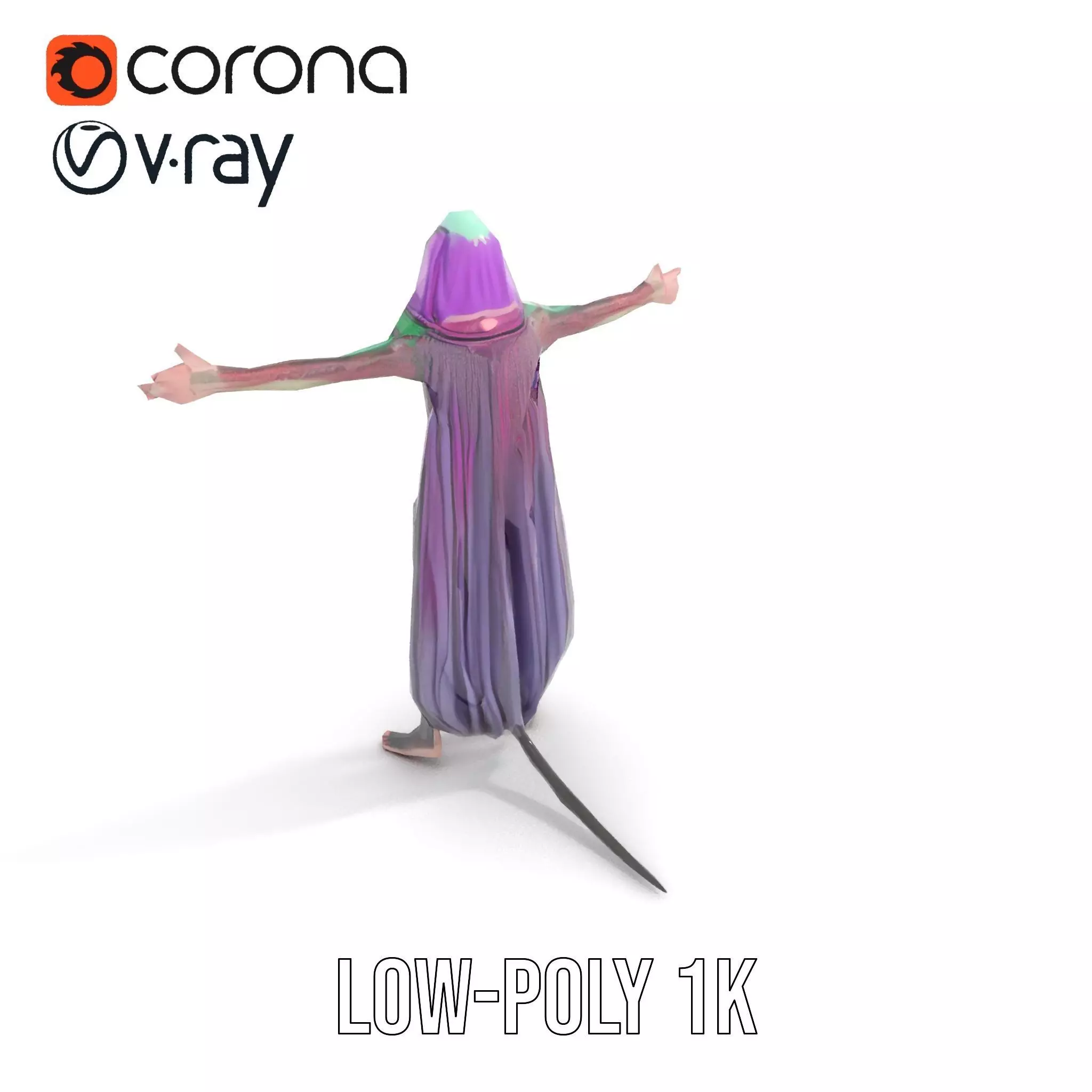 Alien Majestic Cloak model pack Low-poly 3D model_22