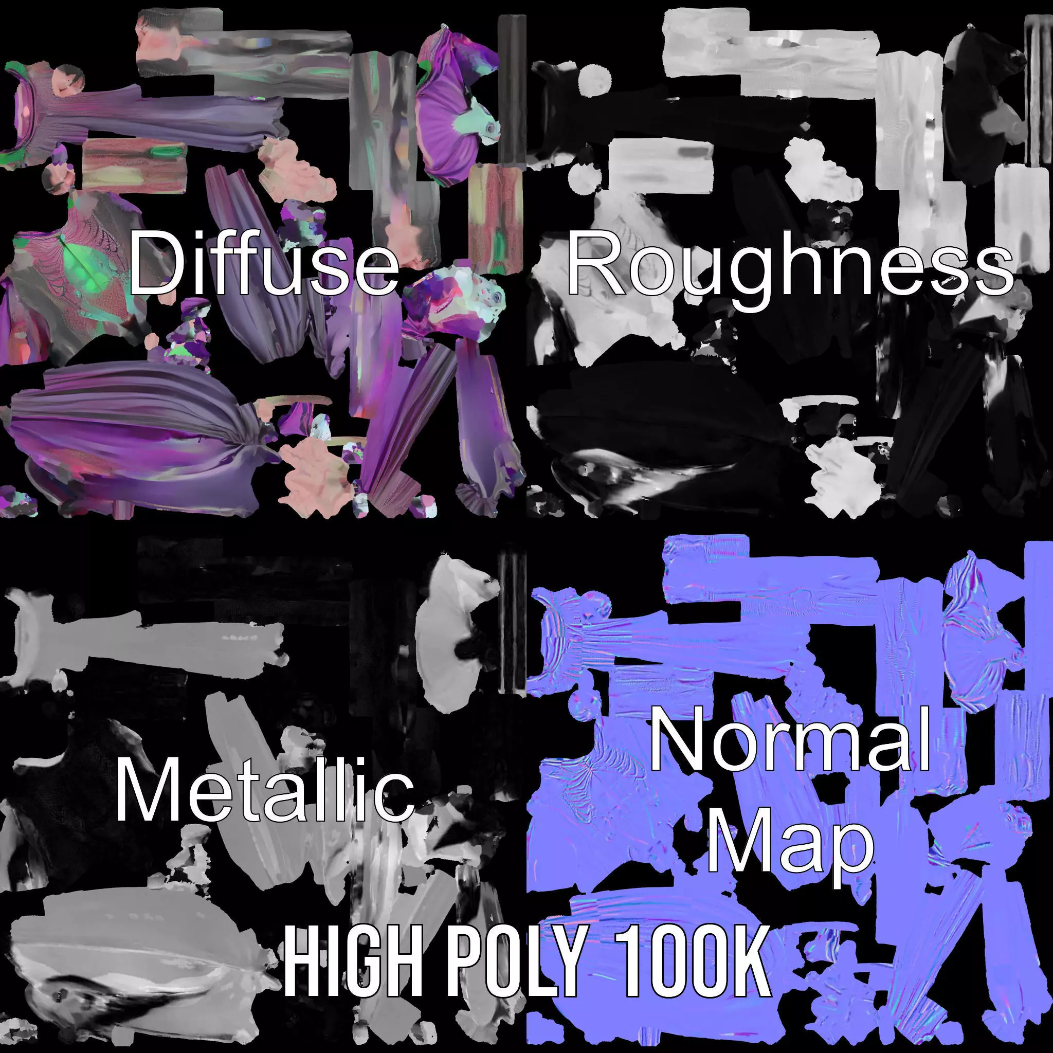 Alien Majestic Cloak model pack Low-poly 3D model_4