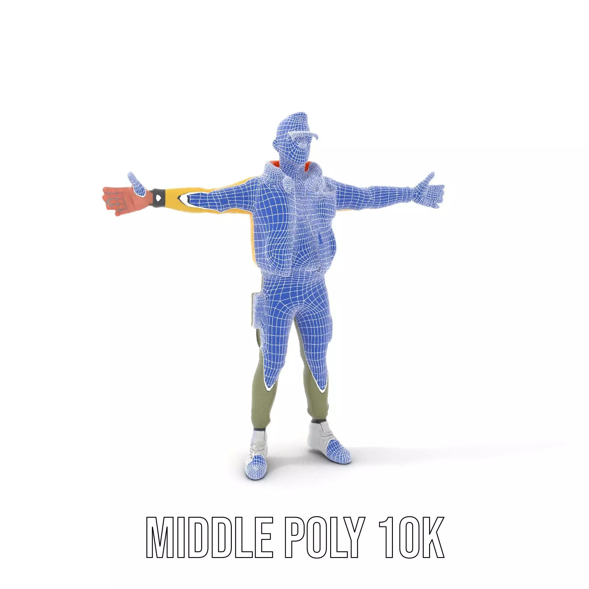 Stylish Yellow Jacket Character model pack Low-poly 3D model_22