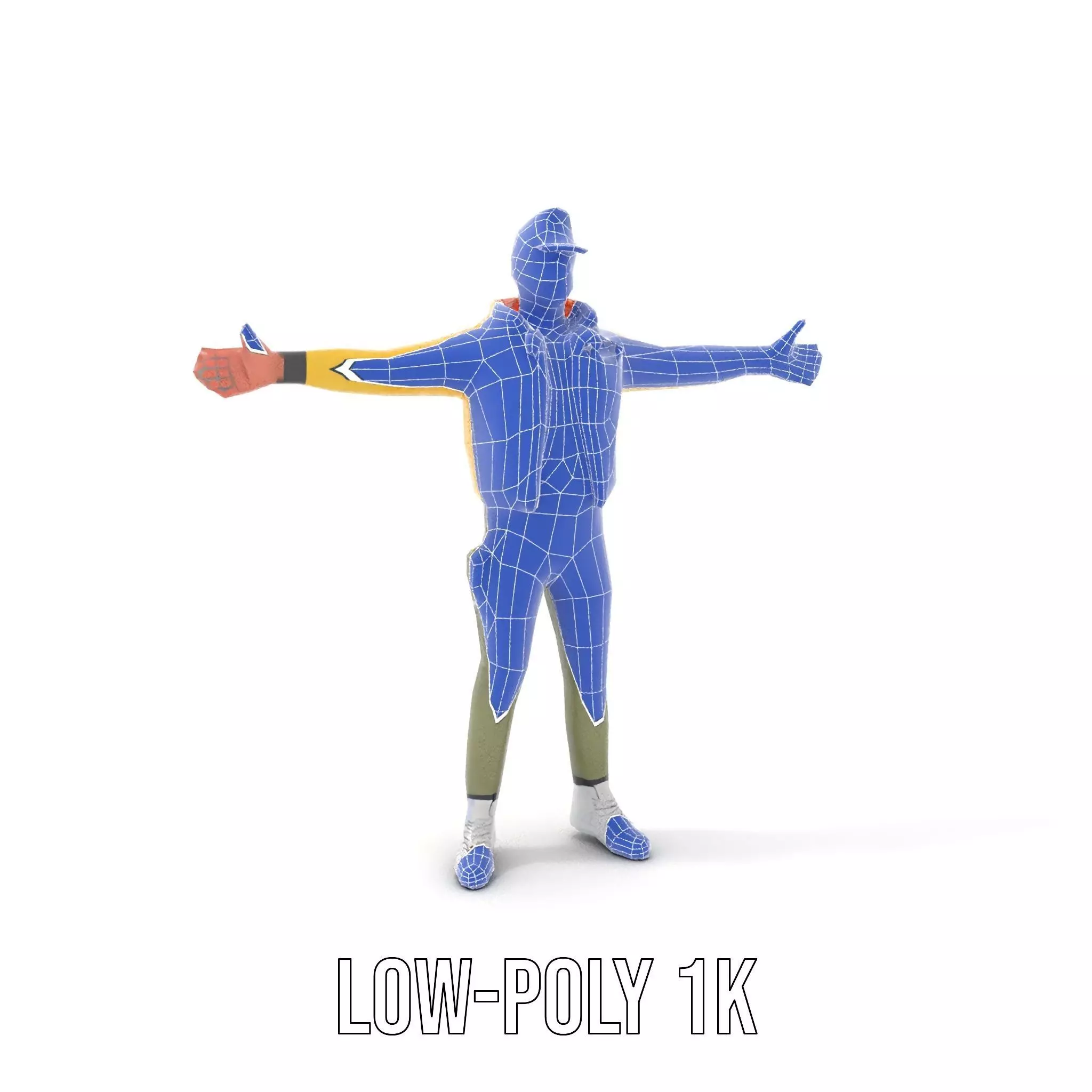 Stylish Yellow Jacket Character model pack Low-poly 3D model_29