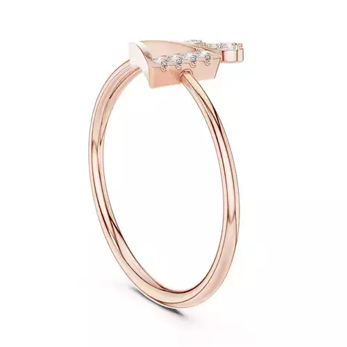 Triangle Shape Bypass Engagement Wedding Ring 3DM STL Video