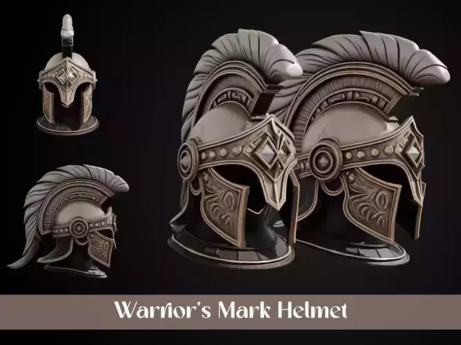 Stylized Gladiator Helmet - Warriors Mark
